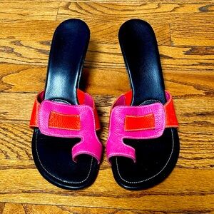 Pink and Orange Wedges